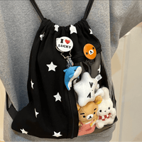 Thumbnail for Y2k Star Kpop Fan Display Drawstring Backpack - ArtGalleryZen