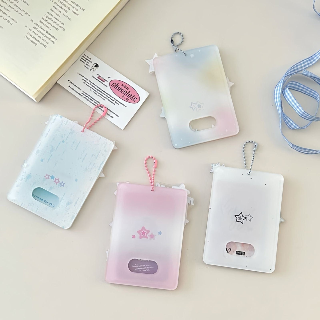 Y2K Star Kpop Keychain Acrylic Photocard Holder - ArtGalleryZen