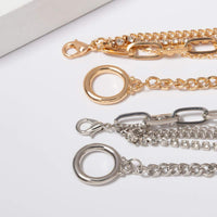 Thumbnail for 2 PCS Chic Layered Gold Silver Tone Curb Link Chain Bracelet Set - ArtGalleryZen