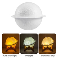 Thumbnail for 3D Moon Air Humidifier Night Light - ArtGalleryZen