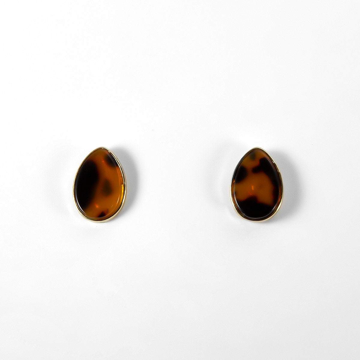 Acrylic Leopard Pattern Earrings - Tortoise Shell  Drop Shape Earrings - ArtGalleryZen