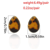 Thumbnail for Acrylic Leopard Pattern Earrings - Tortoise Shell  Drop Shape Earrings - ArtGalleryZen
