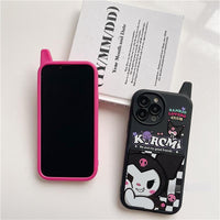 Thumbnail for Anime Kuromi My Melody Mirror Stand Kawaii Matching iPhone Case - ArtGalleryZen