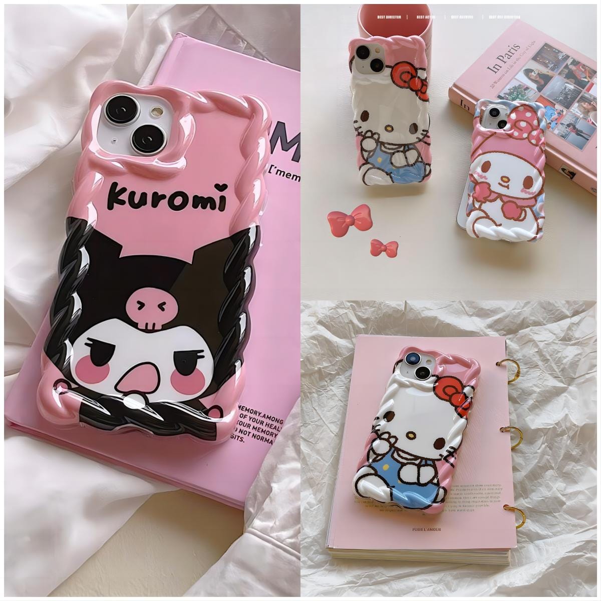 For iphone 6 6s Plus Case Kuromi Melody Phone Cover Anime Sanrio