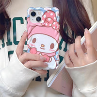 Thumbnail for Anime Sanrio Kawaii Kuromi My Melody Kitty iPhone Case - ArtGalleryZen