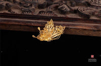Thumbnail for Antique 24K Gold Plated Sterling Silver Butterfly Brooch - ArtGalleryZen
