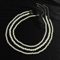 Thumbnail for Baroque Layered Pearl Chain Choker Necklace Set - ArtGalleryZen