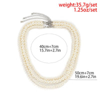 Thumbnail for Baroque Layered Pearl Chain Choker Necklace Set - ArtGalleryZen