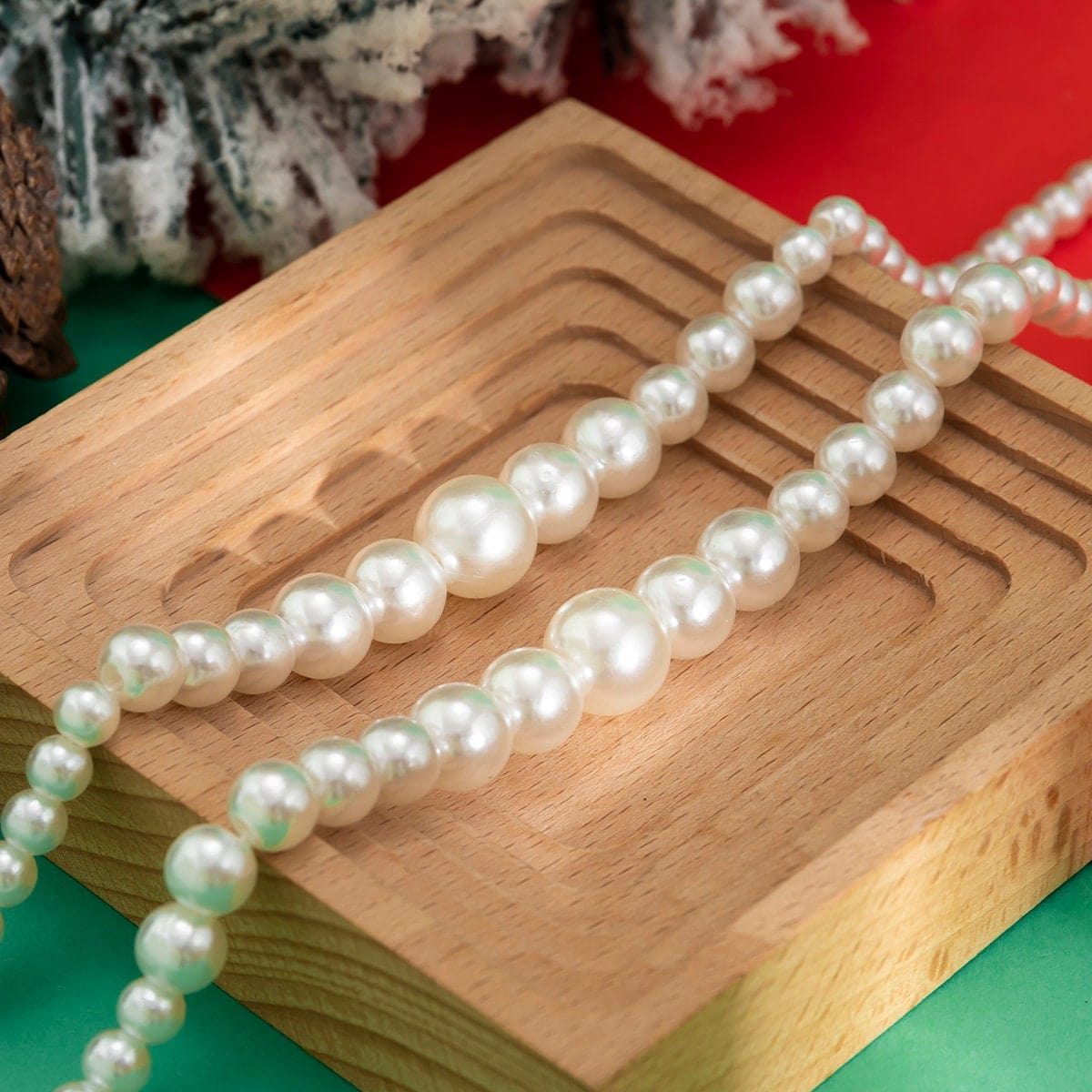 Bohemia Layered Irregular Pearl Chain Choker Necklace Set - ArtGalleryZen