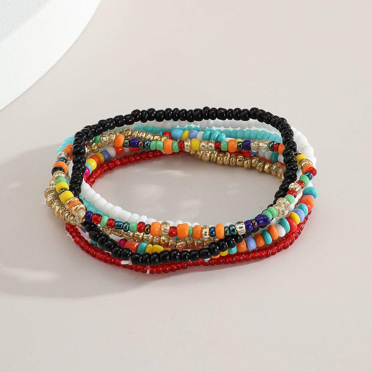 Bohemian Colorful Seed Bead Bracelet Set - ArtGalleryZen
