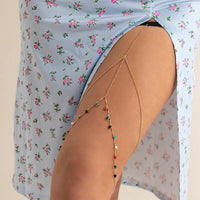 Thumbnail for Bohemian Layered Colorful Enamel Heart Tassel Elastic Thigh Leg Chain - ArtGalleryZen