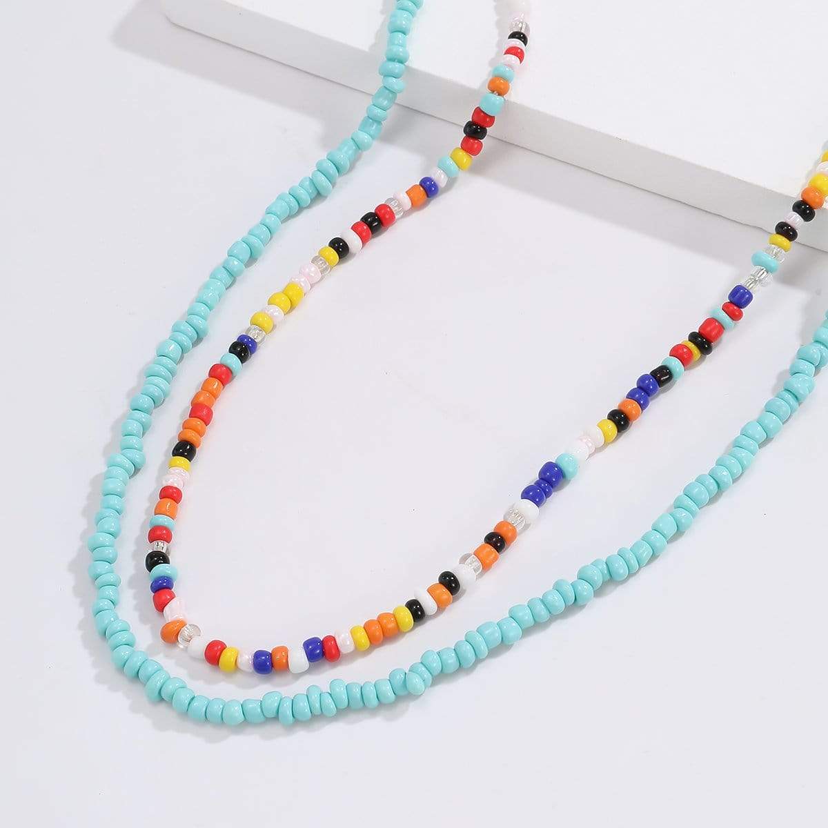 Large Assorted Beads ReCreated Jewelry - Colorful Bead Choker