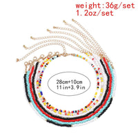 Thumbnail for Bohemian Layered Colorful Seed Beaded Choker Necklace Set - ArtGalleryZen