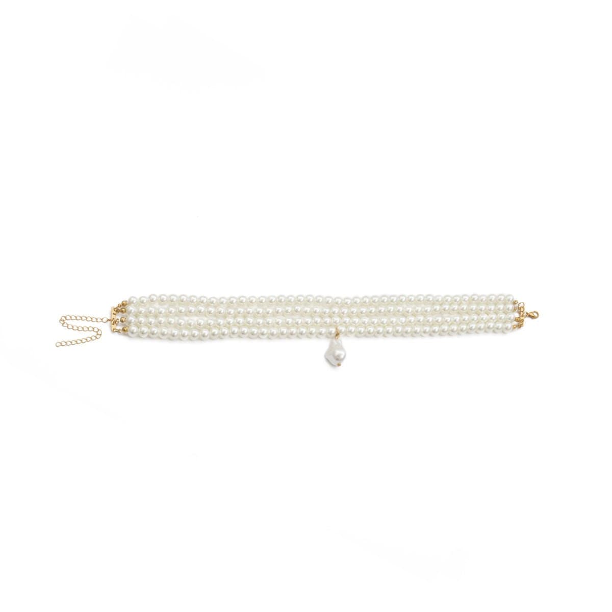 Bohemian Layered Irregular Pendant Beaded Pearl Choker Necklace - ArtGalleryZen