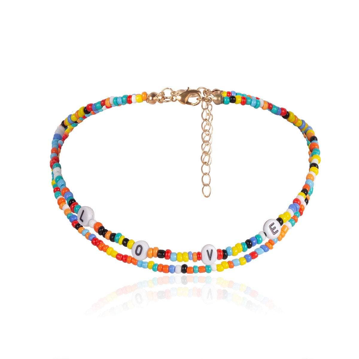 Y1tvei 10Pcs Dainty Seed Bead Necklaces Y2k Bohemian Tiny Glass Beads –  y1tvei