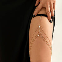 Thumbnail for Bohemian Layered Pearl Charm Elastic Saturn Thigh Leg Chain - ArtGalleryZen