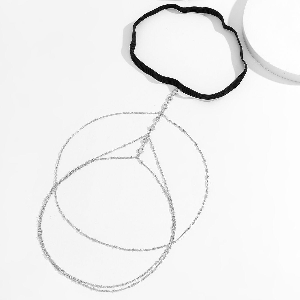 Bohemian Layered Rhinestone Inlaid Elastic Saturn Thigh Leg Chain - ArtGalleryZen