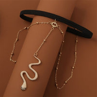 Thumbnail for Bohemian Layered Snake Charm Elastic Thigh Leg Chain - ArtGalleryZen
