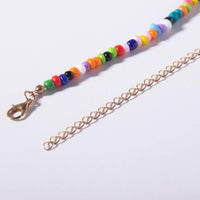 Thumbnail for Bohemian Pearl Pendant Colorful Beaded Choker Necklace - ArtGalleryZen