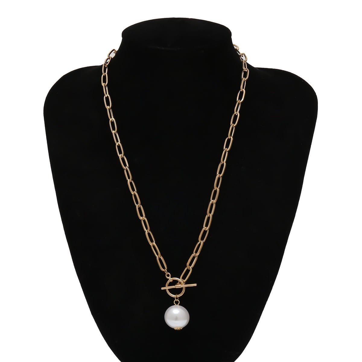 Bohemian Pearl Pendant Metal Long Chain Necklace - ArtGalleryZen