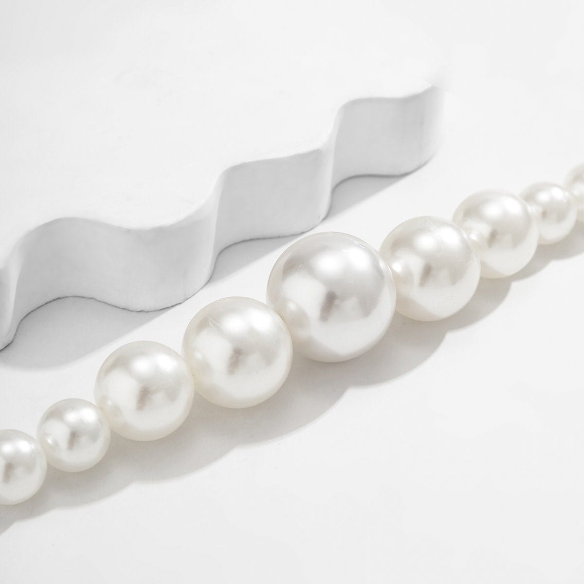 Boho Chunky Pearl Chain Bracelet - ArtGalleryZen