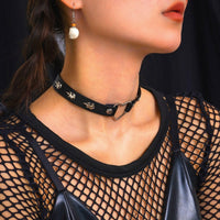 Thumbnail for Boho Heart Charm PU Leather Collar Choker Necklace - ArtGalleryZen