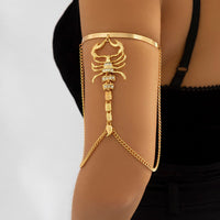 Thumbnail for Boho Layered Gold Silver Tone CZ Inlaid Scorpion Arm Cuff - ArtGalleryZen