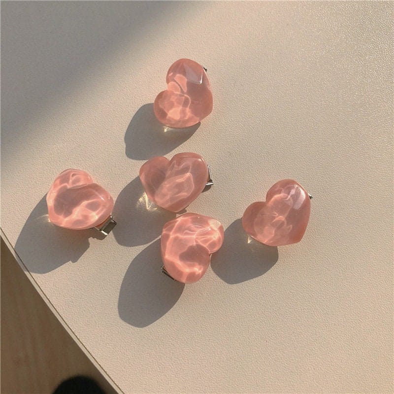 Chic 5 Pieces Pink Hair Clips Set - ArtGalleryZen