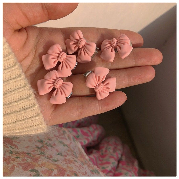 Chic 5 Pieces Pink Hair Clips Set - ArtGalleryZen