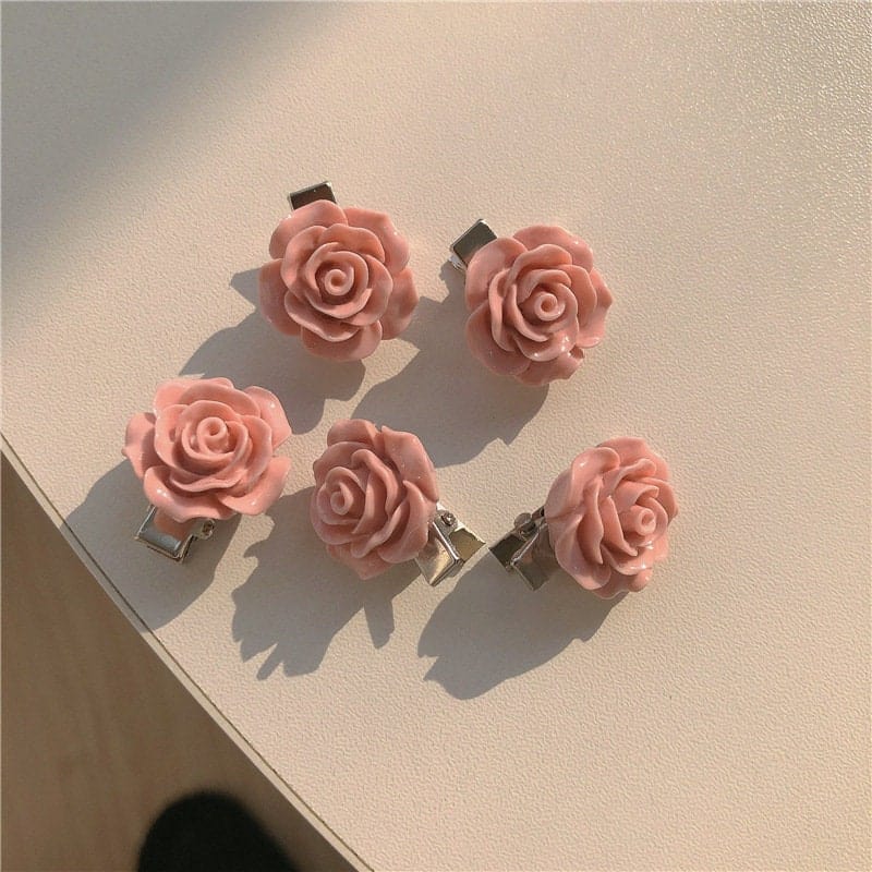 Chic 5 Pieces Pink Hair Clips Set - ArtGalleryZen