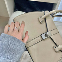 Thumbnail for Chic Adjustable Crystal Bowknot Ring - ArtGalleryZen