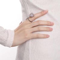 Thumbnail for Chic Adjustable Purple Raw Crystal Rose Ring - ArtGalleryZen