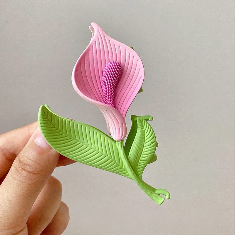 Chic Calla Lily Chignon Claw Clip Hair Clip - ArtGalleryZen