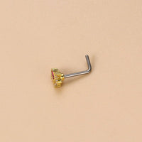Thumbnail for Chic Colorful CZ Inlaid Stainless Steel Angel Wings Heart Star Nose Piercing Nose Stud - ArtGalleryZen