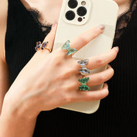 Thumbnail for Chic Colorful Zirconia Butterfly Ring - ArtGalleryZen