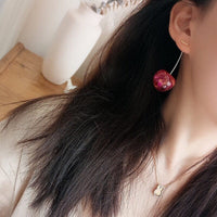 Thumbnail for Chic Crystal Cherry Dangle Earrings - ArtGalleryZen