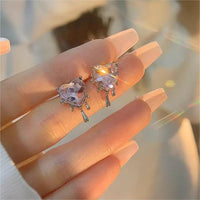 Thumbnail for Chic Crystal Heart Melting Earrings - ArtGalleryZen