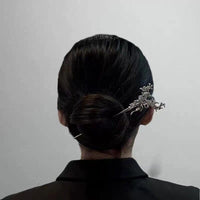 Thumbnail for Chic Crystal Inlaid Abstract Butterfly Chignon Hair Fork Hair Pin - ArtGalleryZen