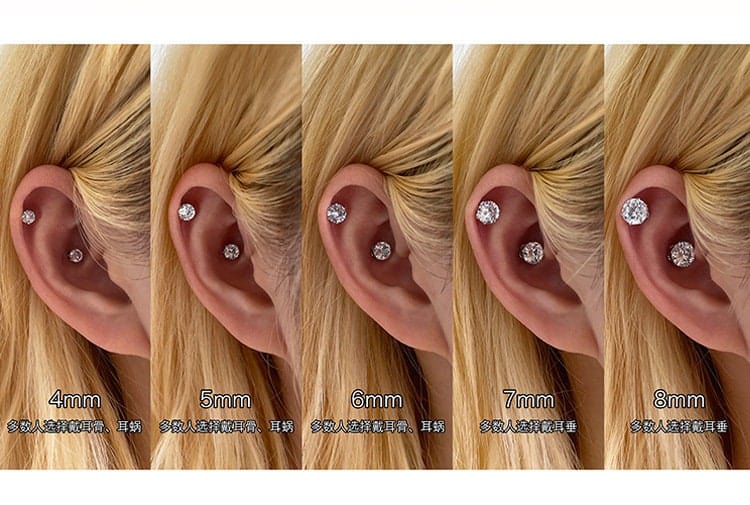 Chic Cubic Zirconia Helix Non Piercing Magnetic Stud Earring - ArtGalleryZen