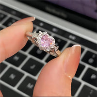 Thumbnail for Chic CZ Inlaid Adjustable Crystal Star Heart Ring - ArtGalleryZen