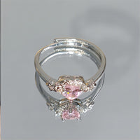 Thumbnail for Chic CZ Inlaid Adjustable Crystal Star Heart Ring - ArtGalleryZen