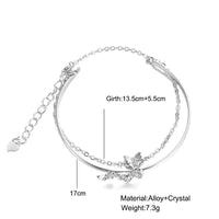 Thumbnail for Chic CZ Inlaid Butterfly Charm Cable Chain Bangle Bracelet - ArtGalleryZen