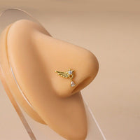 Thumbnail for Chic CZ Inlaid Comet Angel Wings Heart Nose Piercing Nose Stud - ArtGalleryZen