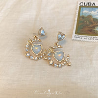 Thumbnail for Chic CZ Inlaid Cupid Arrow Heart Dangle Earrings - ArtGalleryZen