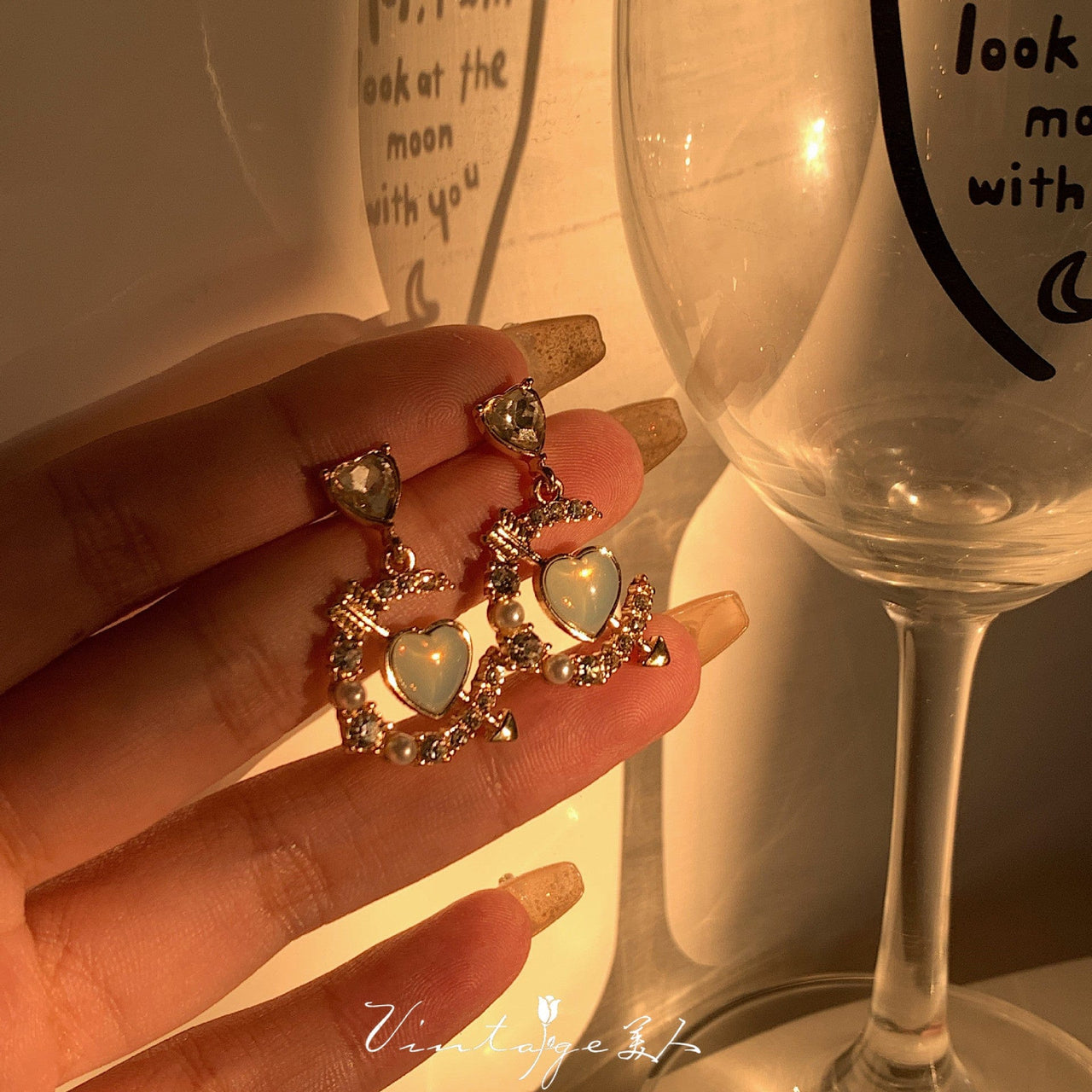 Chic CZ Inlaid Cupid Arrow Heart Dangle Earrings - ArtGalleryZen