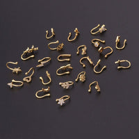 Thumbnail for Chic CZ Inlaid Floral Butterfly Heart Star Non Piercing Ear Nose Cuff - ArtGalleryZen