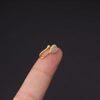 Thumbnail for Chic CZ Inlaid Floral Heart Evil Eye Moon Star Non Piercing Nose Cuff - ArtGalleryZen