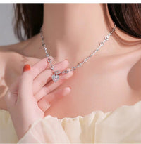 Thumbnail for Chic CZ Inlaid Heart Chain Necklace - ArtGalleryZen