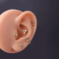 Thumbnail for Chic CZ Inlaid Helix Piercing Stud Earring - ArtGalleryZen
