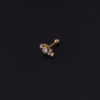 Thumbnail for Chic CZ Inlaid Helix Piercing Stud Earring - ArtGalleryZen